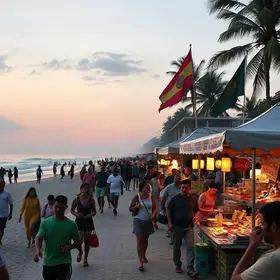 ambulantes praia Ilha Comprida