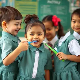 escovação nas escolas