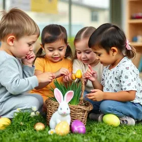 Páscoa que ensina e acolhe as crianças da rede municipal de ensino