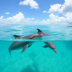 paraiso com golfinhos