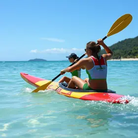 polo feminino de paracanoagem em Ilha Comprida